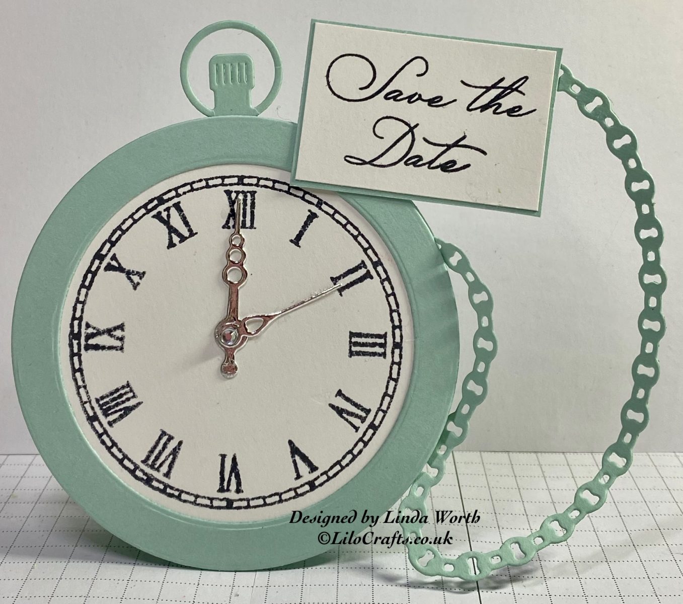 Pocket Watch Save The Date card