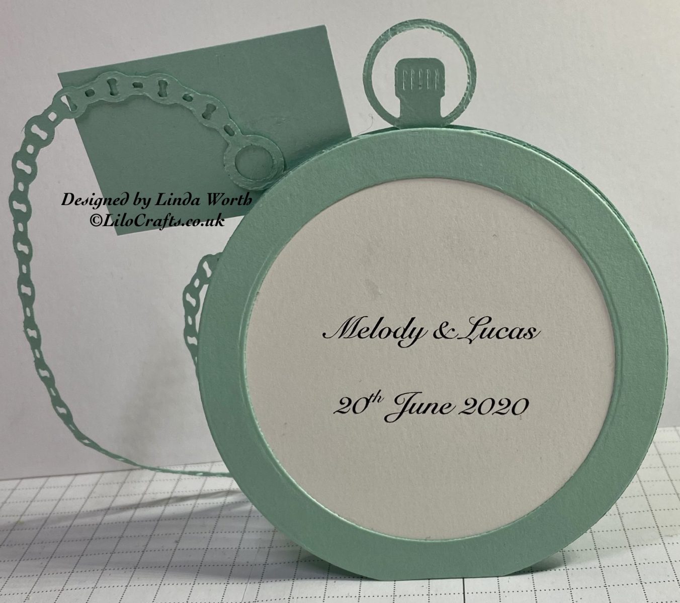 Pocket Watch Save The Date card - Image 2